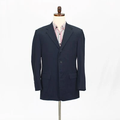 Abrigo Blazer Chaqueta Deportivo Prada 42R Azul Marino Algodón Sólido 3B Foto 1 de 4