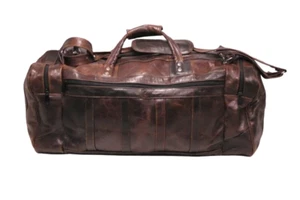Leather Duffel Bag For Travel, Sports And Gym Rustic 22''X11''X11'' - Picture 1 of 9