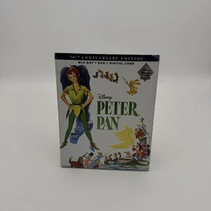 Peter Pan - 70th Anniversary Blu-ray+DVD DMC Exclusive MINT w/SLIPCOVER - Picture 1 of 3