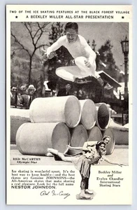 Chicago World's Fair Black Forest Village Red McCarthy Ice Skating 1933 Postcard - Picture 1 of 2