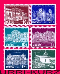 MOLDOVA 2011 Architecture Buildings Definitive 6v Sc699-704 Mi732-737 MNH - Picture 1 of 1