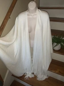 CATO nuevo sin etiquetas Crema Muy Grande Flecos Capa Suéter Mantón Boho Talla Única OSFM💗220 - Imagen 1 de 5