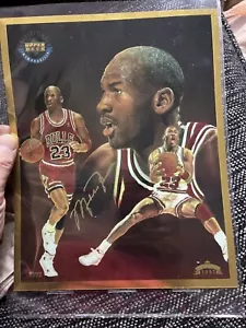 MICHAEL JORDAN 1996 CUBIERTA SUPERIOR RECUERDOS AUTENTICADOS CROMO FOTO 8X10 UDA - Imagen 1 de 2