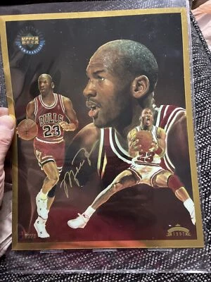MICHAEL JORDAN 1996 UPPER DECK AUTHENTICATED MEMORABILIA CHROMIUM 8X10 PHOTO UDA - Image 1 of 2