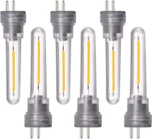 6-Pack S14 LED Bulbs Plug in, 1W S14 Spare LED Light Bulbs 2700K Warm White - Picture 1 of 8