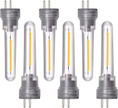 6-Pack S14 LED Bulbs Plug in, 1W S14 Spare LED Light Bulbs 2700K Warm White - Image 1 of 4