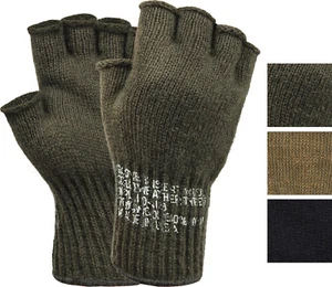 Fingerless Wool Gloves Genuine GI Tactical Military Army Glove Liners USA Made - Picture 1 of 7