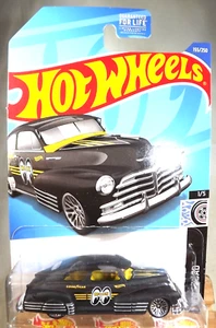 2022 Hot Wheels #155 Rod Squad 1/5 '47 CHEVY FLEETLINE Black w/Chrome Lace Spoke - Picture 1 of 5
