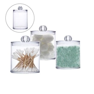 10PCS Plastic Cotton Swab Ball Holder Transparent Cosmetic Storage Box Container - Picture 1 of 18