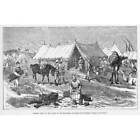 WAR IN EGYPT Arabi's Tent at Tel el-Kebir taken by General Willis-Old Print 1882