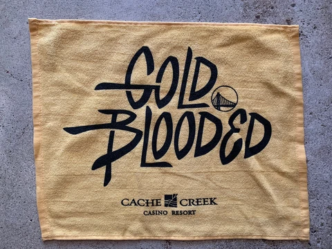 BRAND NEW Golden State Warriors GOLD BLOODED Rally Towel 2023 Playoffs QTY AVAIL Cover