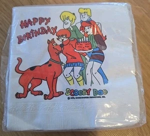 Vintage~Scooby Doo Facial Tissue Napkins~Happy Birthday~NEW~SEALED~S.S. Kresge~ - Picture 1 of 3