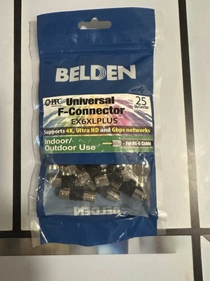 Belden 25-Pack Compression F-connector EX6XLPLUS - Image 1 of 2