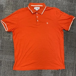 Original Penguin Polo Shirt Mens Size XL Orange Casual Short Sleeve Golf - Picture 1 of 8