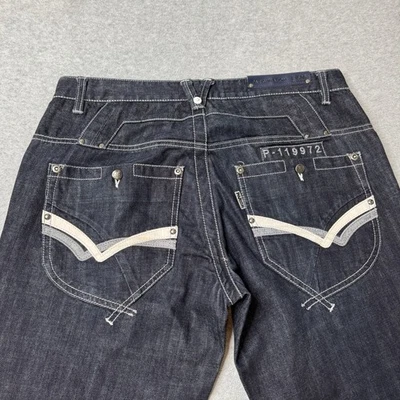 Parish Nation Jeans Mens 34x32 Denim Baggy Hip Hop Grunge Streetwear Embroidered - Image 1 of 4