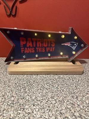 全新英格兰爱国者队箭头大帐篷标志 - 灯亮 - 房间酒吧装饰 SH4 — 第 1/4 张图片