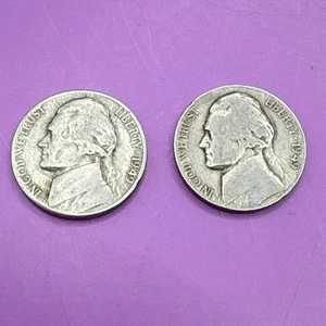 1949 d jefferson nickels - Picture 1 of 6