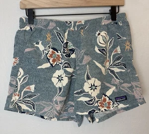 Patagonia Baggies Women’s Size Small Blue Floral 4” In - Picture 1 of 4