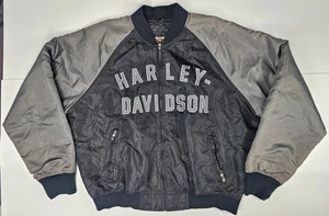 Harley Davidson 100th Anniversary 1903-2003 Quilted Jacket Black Gray Size XXL - Picture 1 of 14