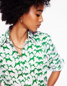 Boden Sienna Baumwollhemd - Elfenbein, Janet And Friends Größe: 16-18R Neu mit Etikett - Bild 1 von 11