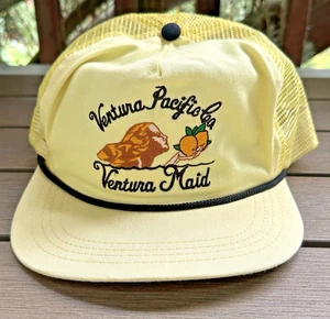 Ventura Pacific Co Ventura Maid Montalvo California Yellow Hat Cap Cali-fame USA - Picture 1 of 11