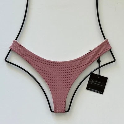 Roupa de banho Acácia Ho'okipa parte inferior do biquíni malha orquídea média $101 - Imagem 1 de 4