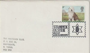 GB Stamp Cover Stampex Ulster Belfast 1979 Old English Sheepdog 9p - Picture 1 of 1