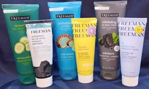 ABOXOV® 6 MASCHERE VISO FREEMAN PEEL OFF ARGILLA GEL GELATINA MONTATA E SCRUB - Foto 1 di 7