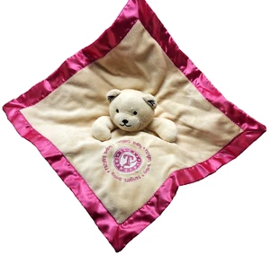 Baby Fanatic Lovey Pink & Tan Bear Texas Rangers Baseball Security Blanket - Picture 1 of 9