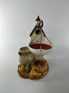 Yankee Candle Hanging Basket With Pale Gourds Pumpkins Candle Holder Rare Fall - Picture 1 of 7