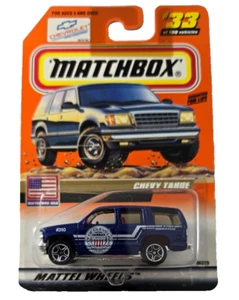 1999 Matchbox USA City of Cleveland Public Safety #33 Chevy Tahoe Blue - Picture 1 of 6
