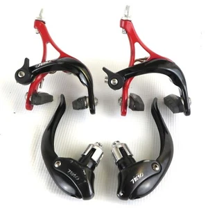 JUEGO DE FRENOS OVAL CONCEPT R500 Palancas Triatlón Negro/Rojo 490g Delantero/Trasero Usado - Imagen 1 de 3