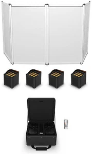 Chauvet DJ Freedom Par Q9 X4 (4) Wireless DMX Battery Wash Up-lights+Bag+Facade - Picture 1 of 12