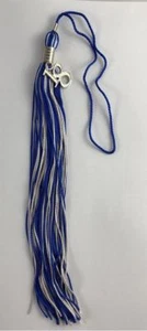 NEU Blau & Silber/Grau Klasse von 2018 mit Charm Jostens Abschluss Quaste 9" - Bild 1 von 2