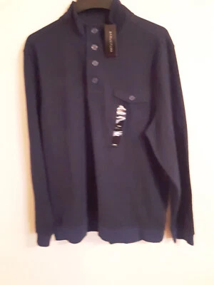 Mens Mock Neck Coat Navy Size XXL Structure New - Image 1 of 2