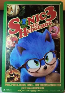 SONIC THE HEDGEHOG 3 Tin Sign 8x12 A Christmas Story Parody Poster Funny - Picture 1 of 2
