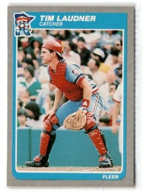 1985 Fleer #283 Tim Laudner Minnesota Twins - VG Discolored - Image 1 of 2