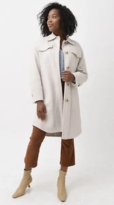 Vince Brushed Wool Shirt Coat $795 Medium The Vince Tag See Pics - Picture 1 of 8