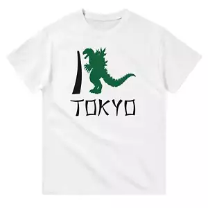 I Love Tokyo T-Shirt - Godzilla Design, Classic Fit, Heavyweight 100% Cotton for - Picture 1 of 12