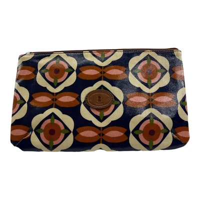 Bolso de mano Fossil Key-Per para mujer negro marrón cremallera geométrica S Foto 1 de 4