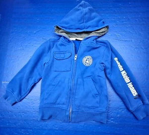 Calvin Klein Jeans Little Boys Size 4 Hooded Zip Front Jacket Blue - Picture 1 of 9