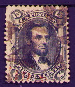 US STAMPS #77 15¢ Lincoln 1866 CV $175 - Picture 1 of 2
