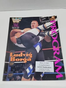 WWF Program Volume 21 Ludvig Borga Cover And Poster With Merch Catalog 1993 - Picture 1 of 12