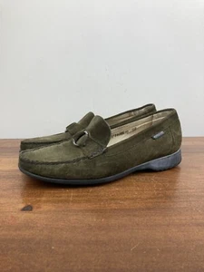 MEPHISTO Cool-Air Dark Green Suede Comfort Loafers Shoes Women's Size 8 - Picture 1 of 12