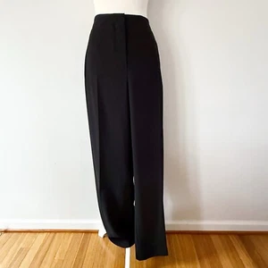 Anne Fontaine Argan Black Maxi Trouser Pants Fluid Crepe Womens Size 46 US 14 - Picture 1 of 9