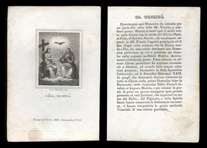 Tarjeta santa trinidad grabada siglo XIX. - Imagen 1 de 1