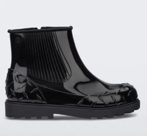 Melissa Fushion Black Rainboots Size 7 In Women - Picture 1 of 6