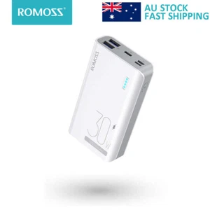 ROMOSS 10000mAh Mini Power Bank, PD 30W USB C Portable Charger with 3 Inputs - Picture 1 of 8