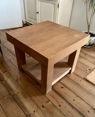 Oak Coffee Table Living Room Chunky Country Unique Handmade Hardwood - Image 1 of 4