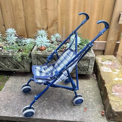 Spielzeug Puppenwagen BLAU 22" ELC klein faltbar Buggy Kinderwagen Baby Zubehör Display - Bild 1 von 4